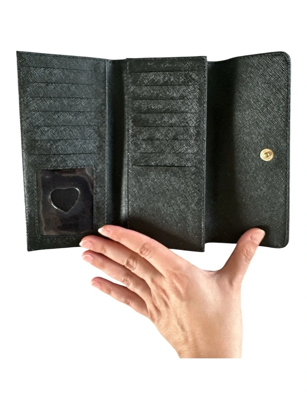 NWOT Pierre Cardin Black Monogram Snap Wallet